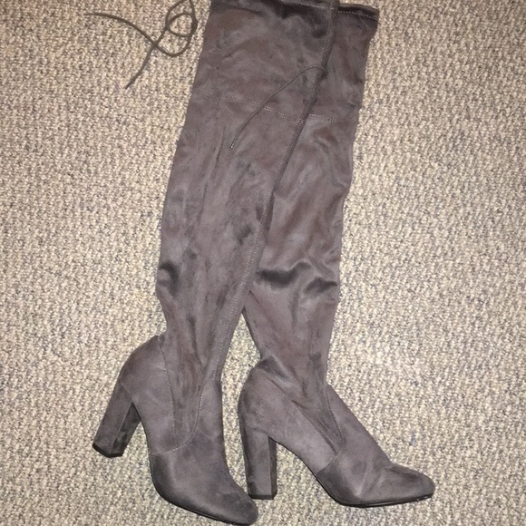 Shoes - Over the Knee Suede Boots